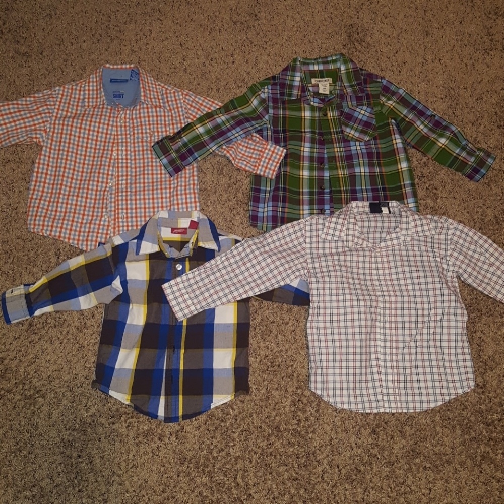 Bundle of 4 long sleeved dress shirts